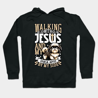 Jesus and dog - Lhasa Apso Hoodie